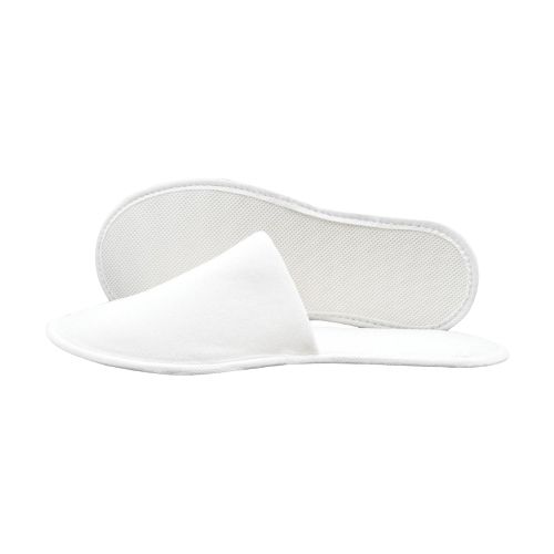 Chaussons serviette double couche à semelle velours